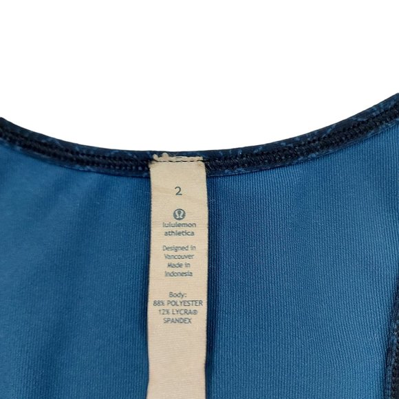 Lululemon Womens Tank Top Size 2 Racerback Sleeveless Lightweight Blue - Picture 7 of 7